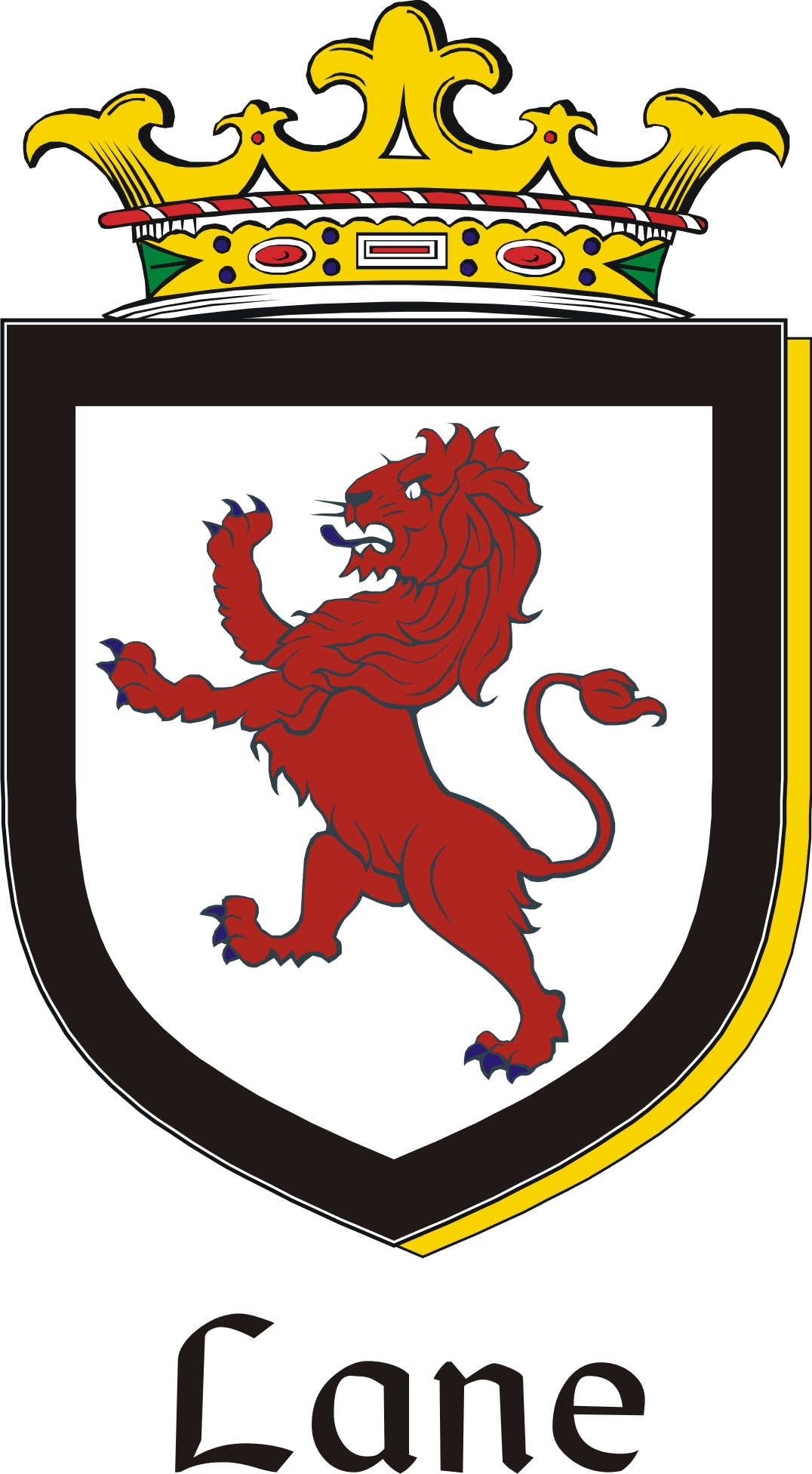 Thumbnail Lane Family Crest / Irish Coat of Arms Image Download