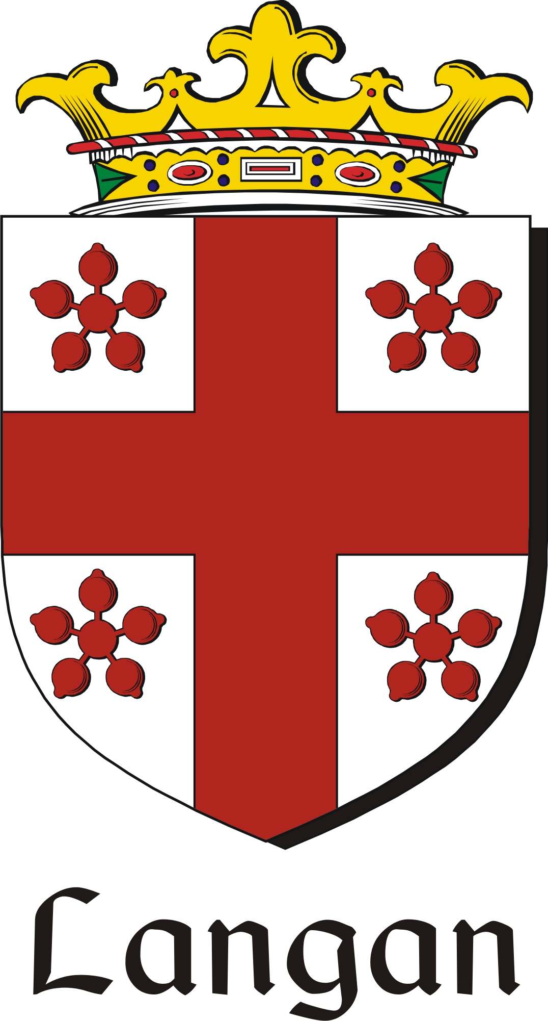 Thumbnail Langan Family Crest / Irish Coat of Arms Image Download