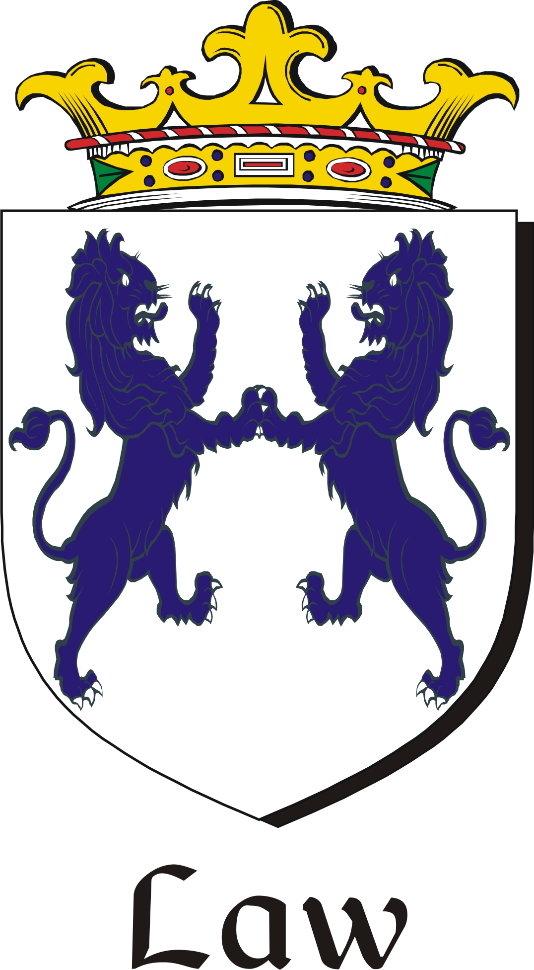 Thumbnail Law Family Crest / Irish Coat of Arms Image Download