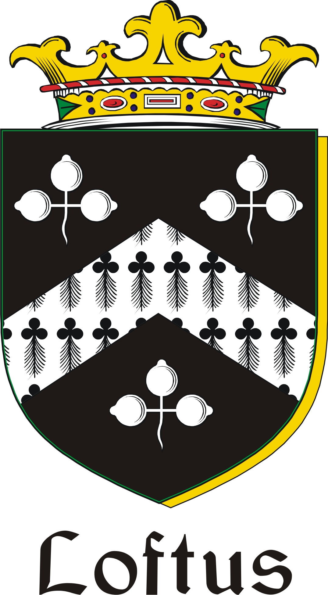 Thumbnail Loftus Family Crest / Irish Coat of Arms Image Download