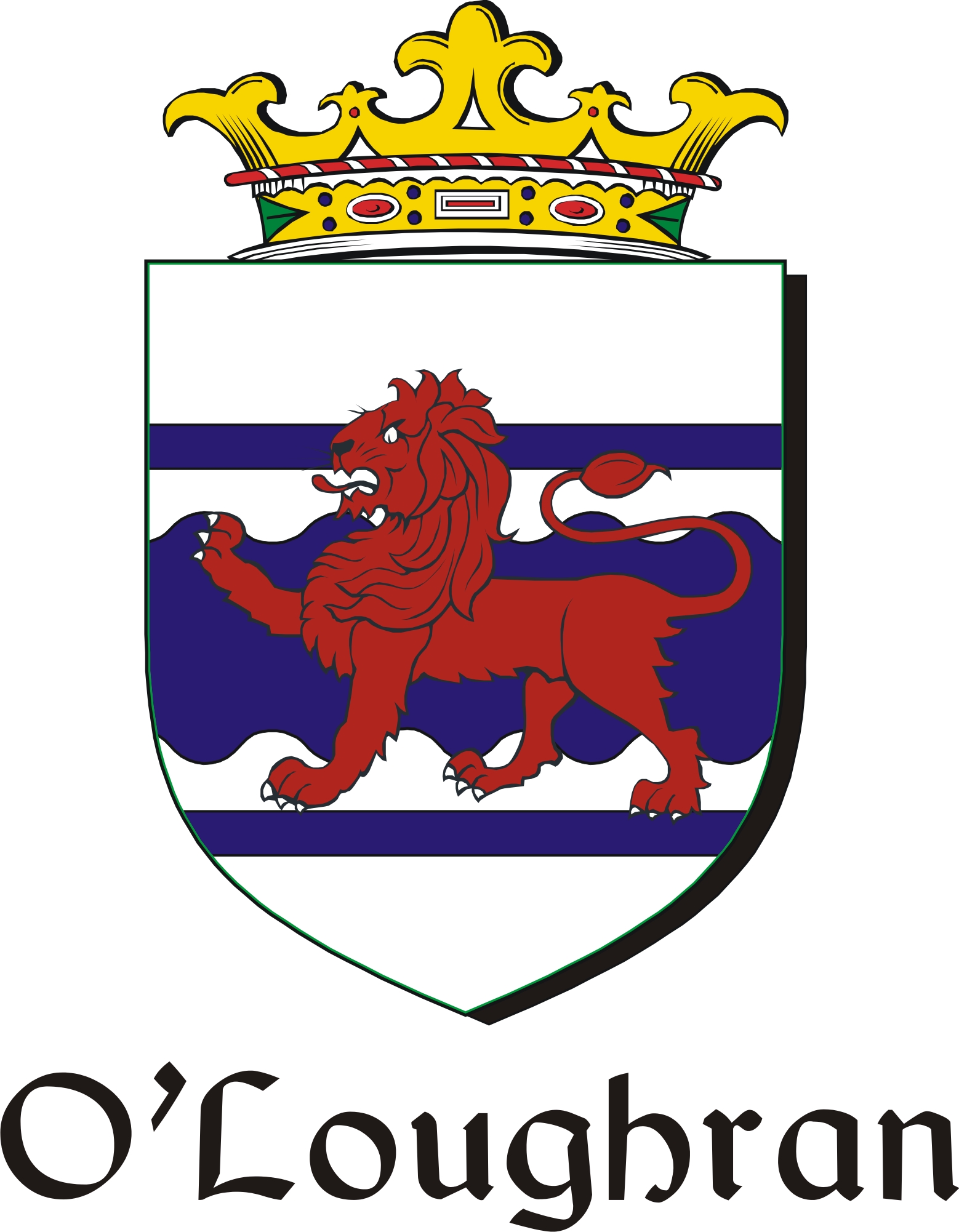 Thumbnail Loughran-O Family Crest / Irish Coat of Arms Image Download