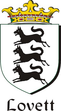 Thumbnail Lovett Family Crest / Irish Coat of Arms Image Download
