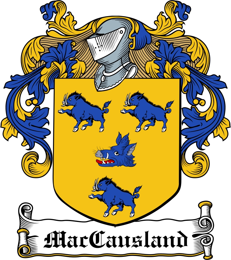 Thumbnail MacCausland Family Crest / Irish Coat of Arms Image Download