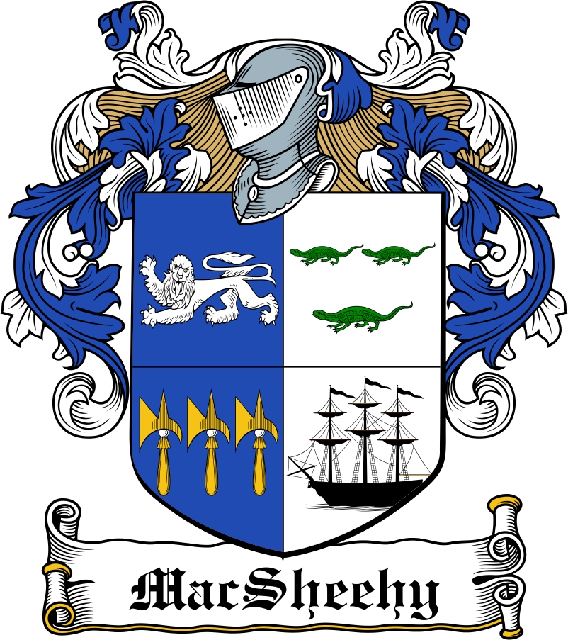 Thumbnail MacSheehy Family Crest / Irish Coat of Arms Image Download