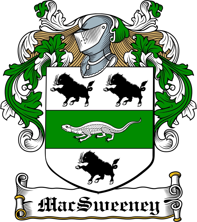 Thumbnail MacSweeney Family Crest / Irish Coat of Arms Image Download