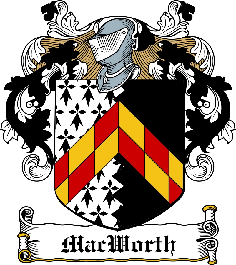 Thumbnail MacWorth Family Crest / Irish Coat of Arms Image Download