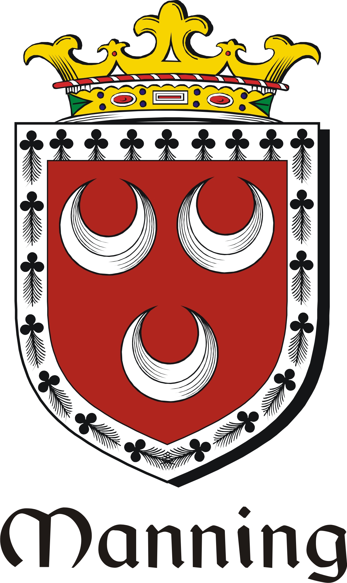Thumbnail Manning Family Crest / Irish Coat of Arms Image Download