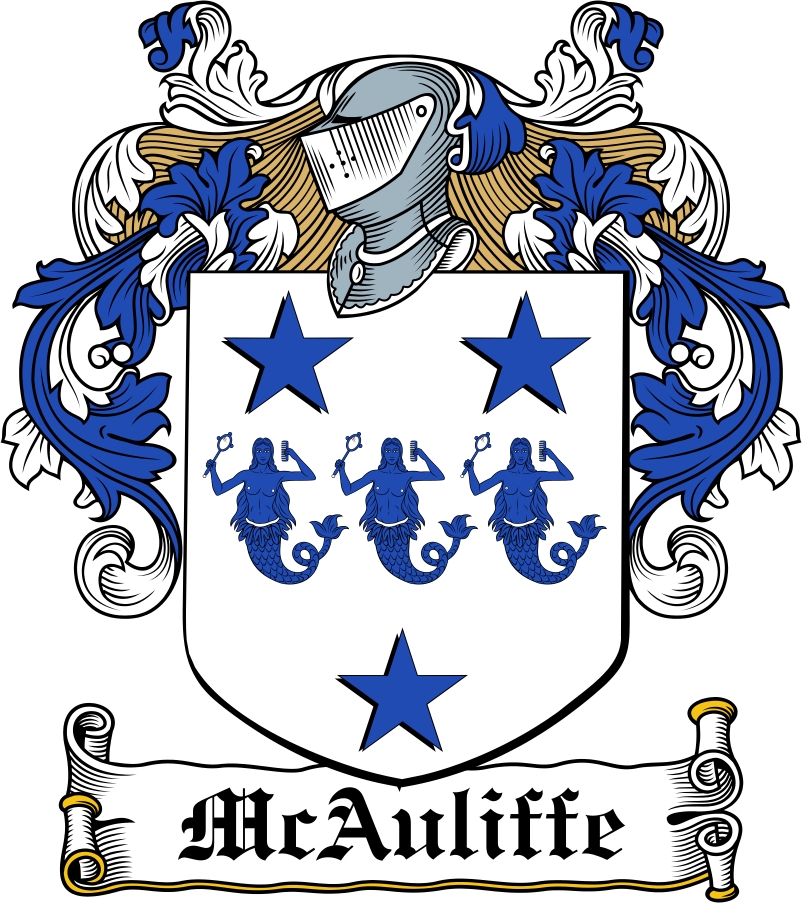 Thumbnail McAuliffe Family Crest / Irish Coat of Arms Image Download Thumbnail McAuliffe Family Crest / Irish Coat of Arms Image Download