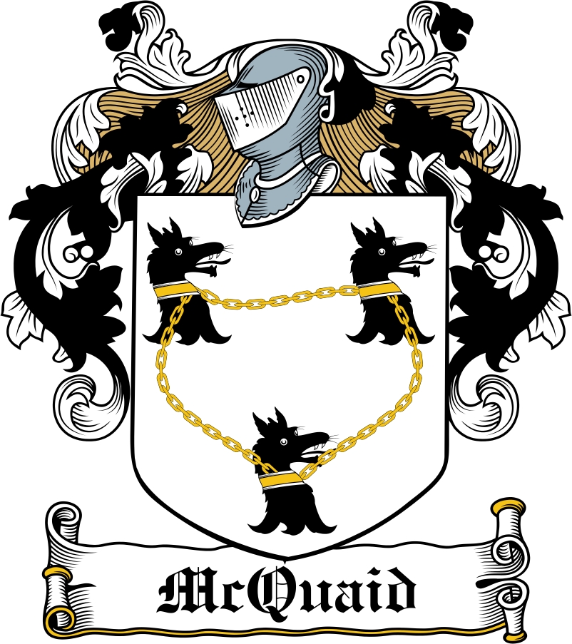 Thumbnail McQuaid Family Crest / Irish Coat of Arms Image Download