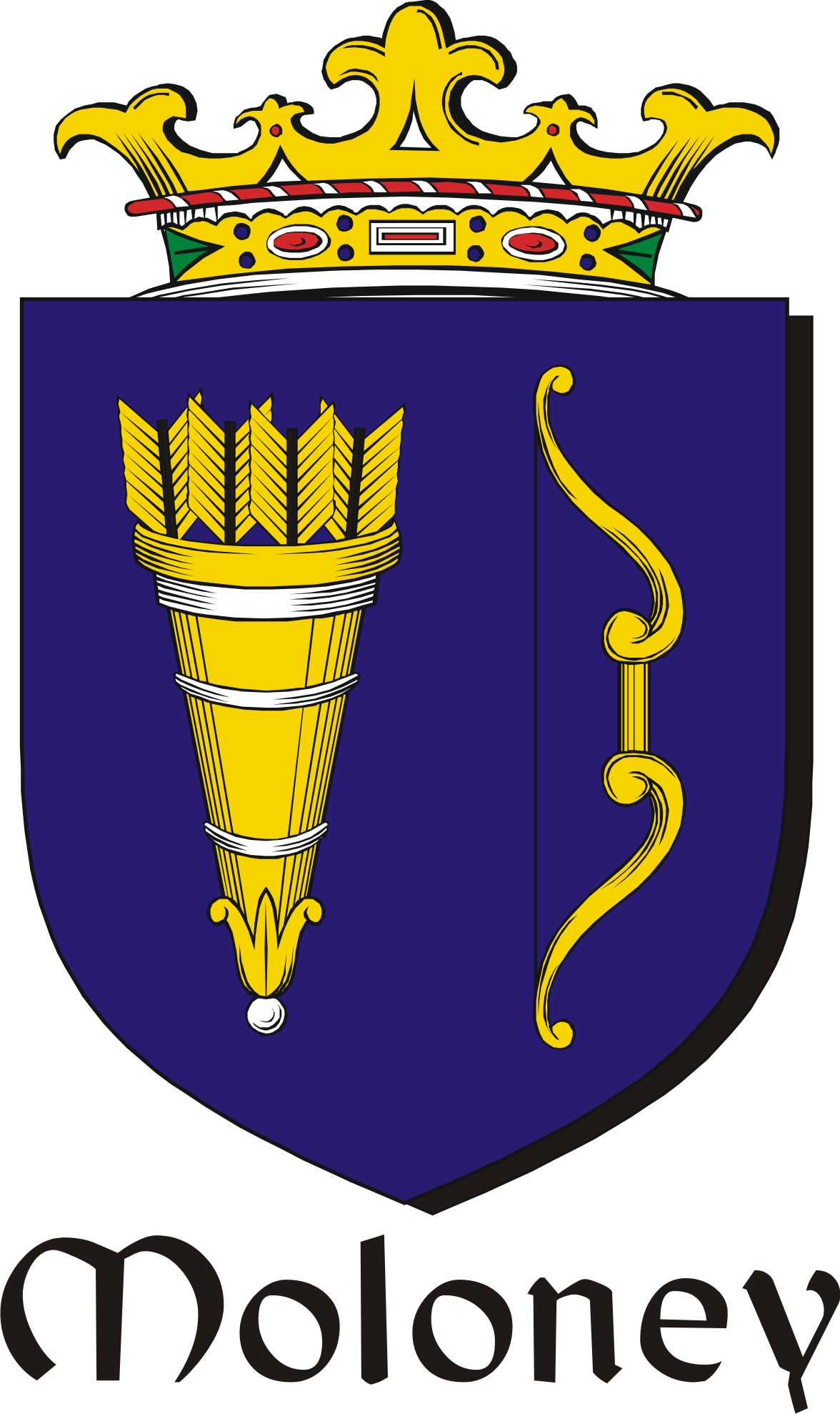 Thumbnail Moloney Family Crest / Irish Coat of Arms Image Download