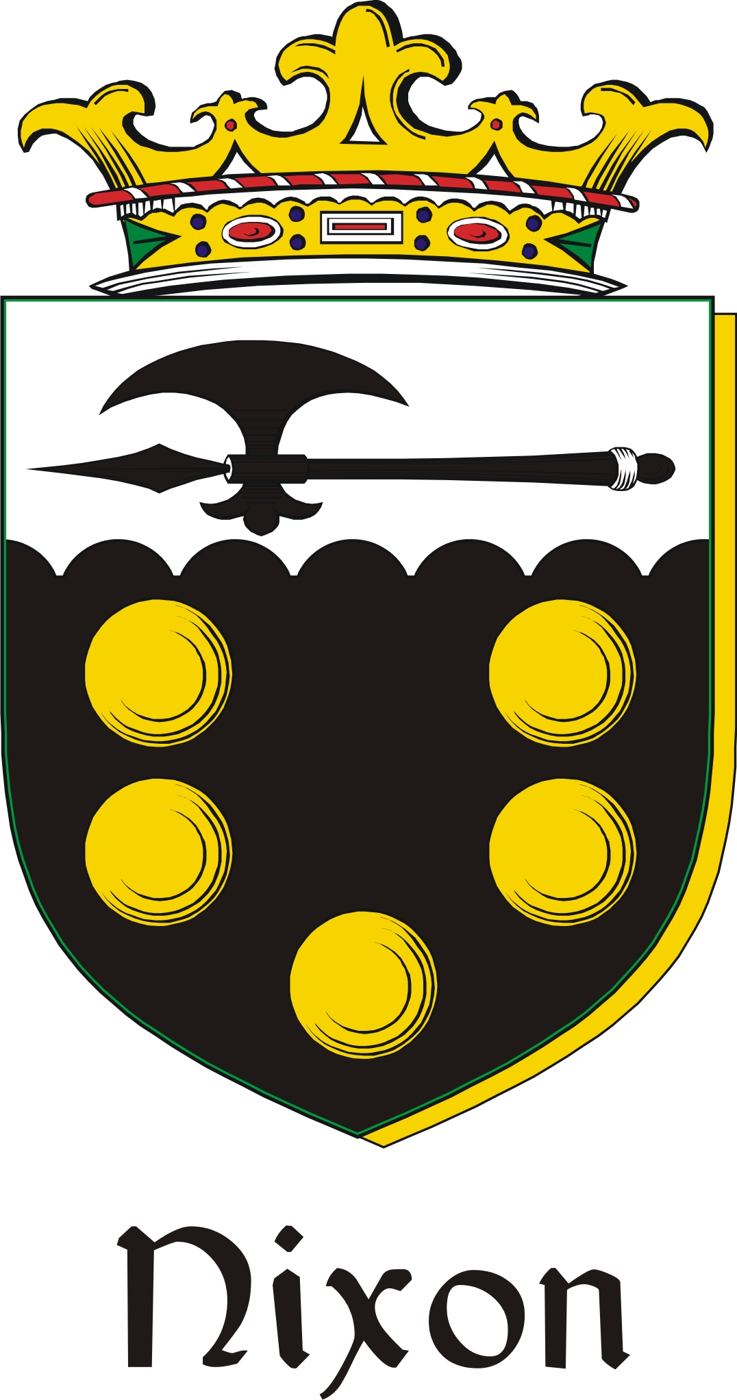 Thumbnail Nixon Family Crest / Irish Coat of Arms Image Download