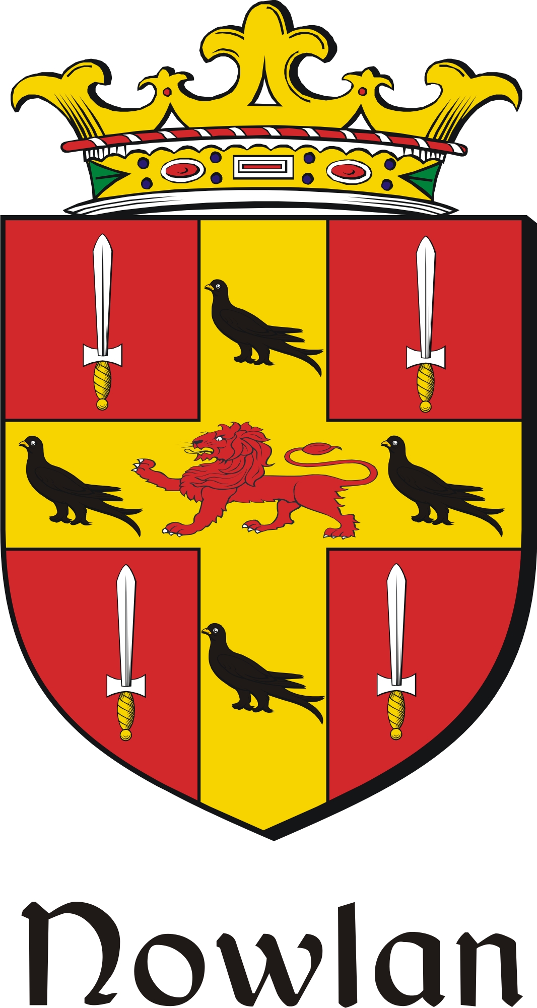 Thumbnail Nowlan Family Crest / Irish Coat of Arms Image Download