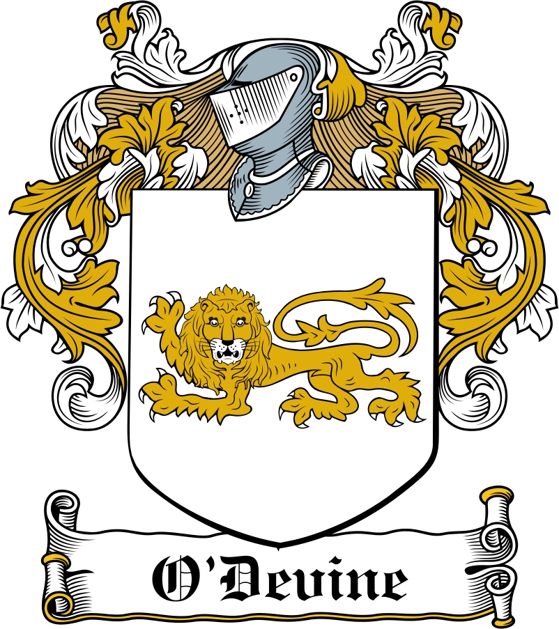 Thumbnail O‘Devine Family Crest / Irish Coat of Arms Image Download