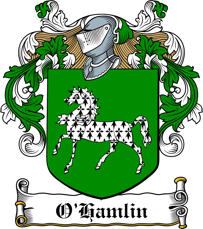 Thumbnail O‘Hamlin Family Crest / Irish Coat of Arms Image Download