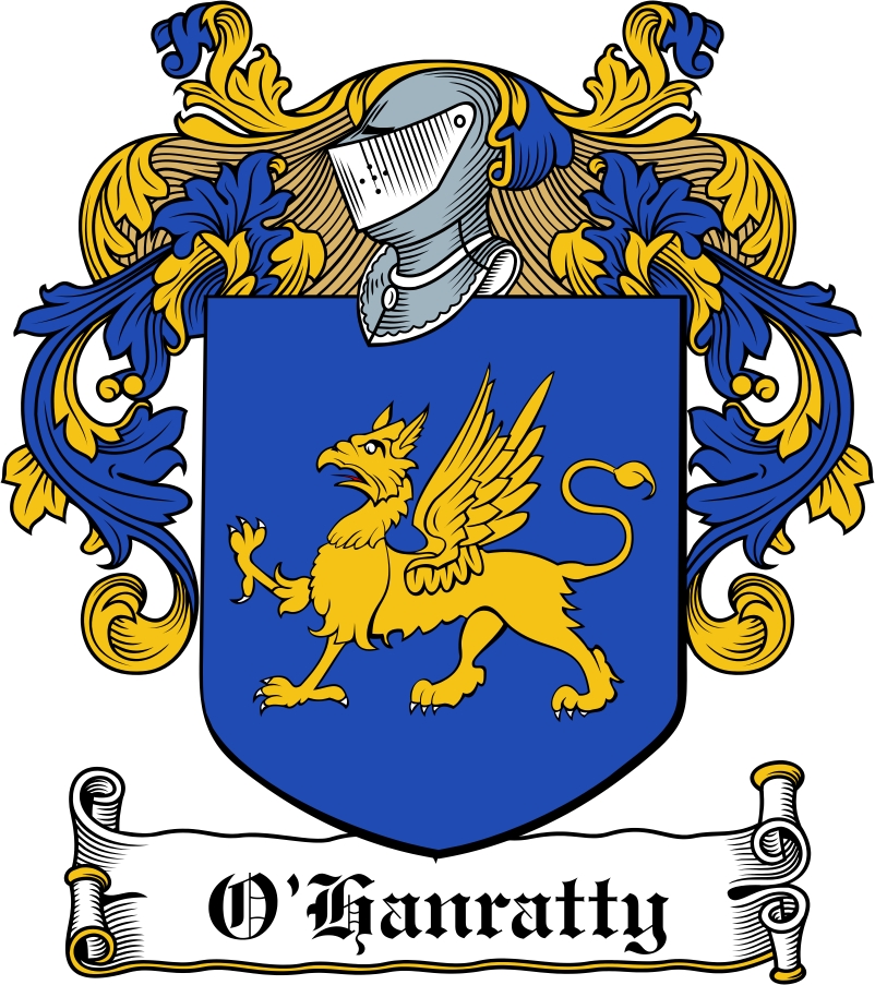 Thumbnail O‘Hanratty Family Crest / Irish Coat of Arms Image Download