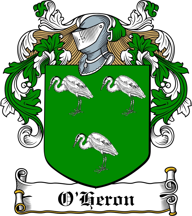 Thumbnail O‘Heron Family Crest / Irish Coat of Arms Image Download