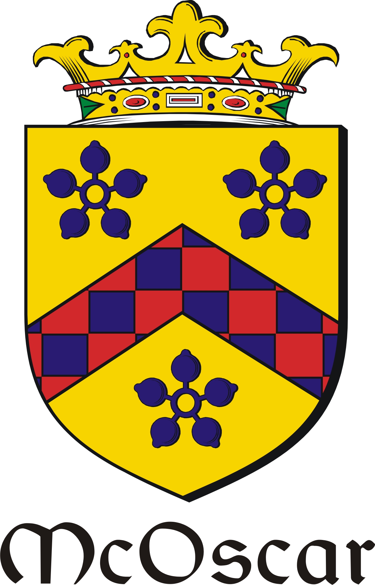 Thumbnail Oscar-Mc Family Crest / Irish Coat of Arms Image Download
