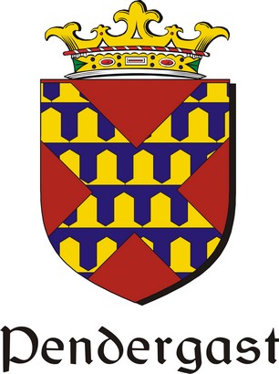 Thumbnail Pendergast Family Crest / Irish Coat of Arms Image Download