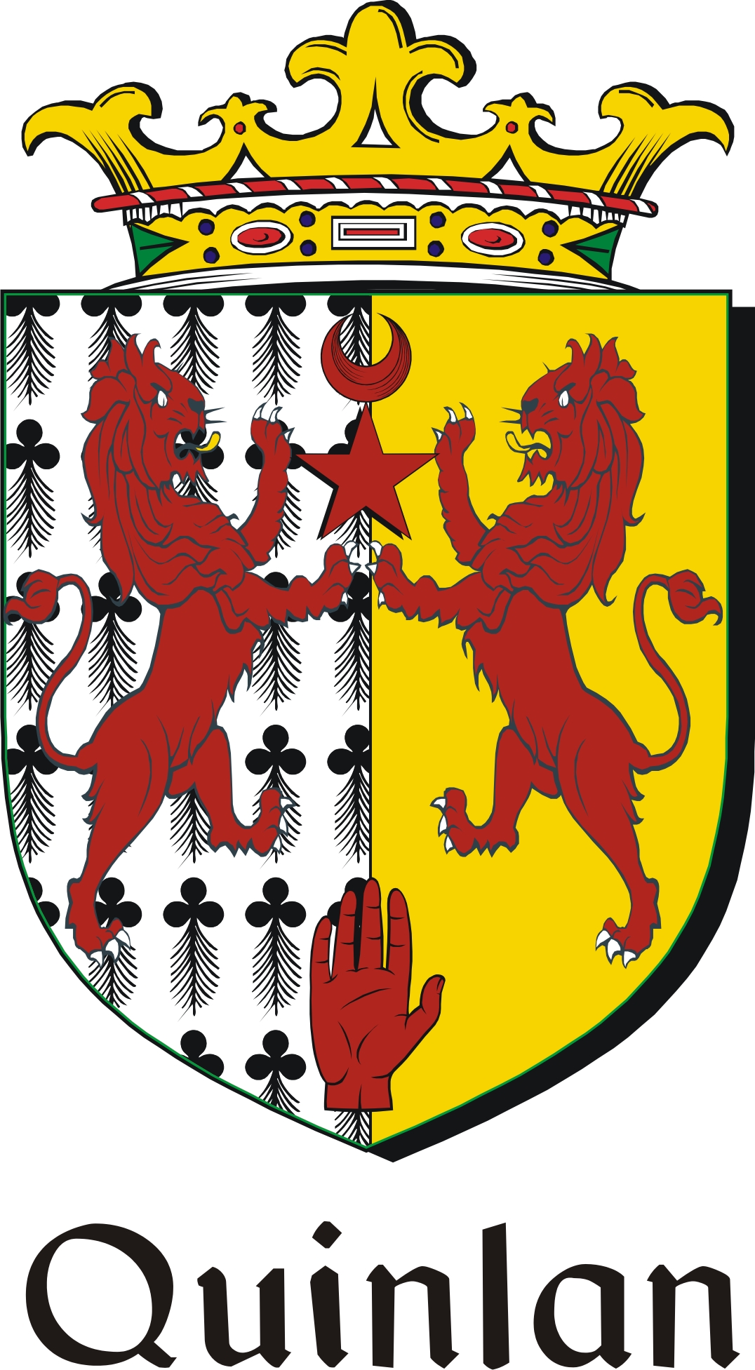 Thumbnail Quinlan Family Crest / Irish Coat of Arms Image Download