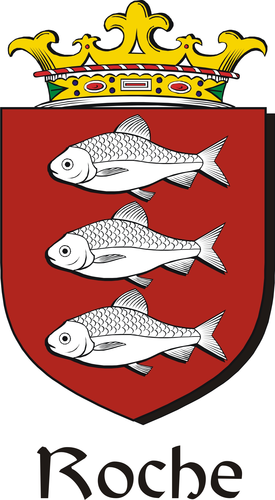Thumbnail Roche Family Crest / Irish Coat of Arms Image Download