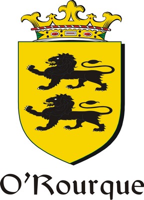 Thumbnail Rourque-O Family Crest / Irish Coat of Arms Image Download