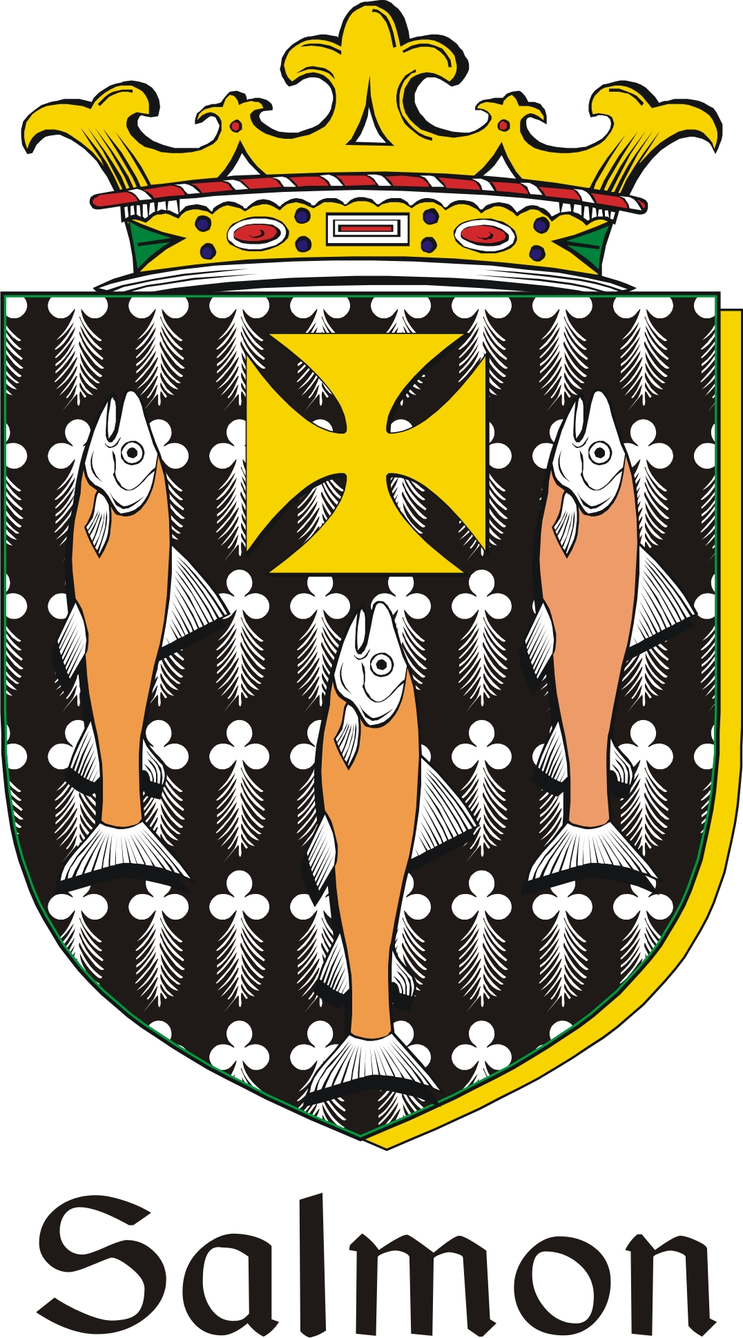 Thumbnail Salmon Family Crest / Irish Coat of Arms Image Download Thumbnail Salmon Family Crest / Irish Coat of Arms Image Download