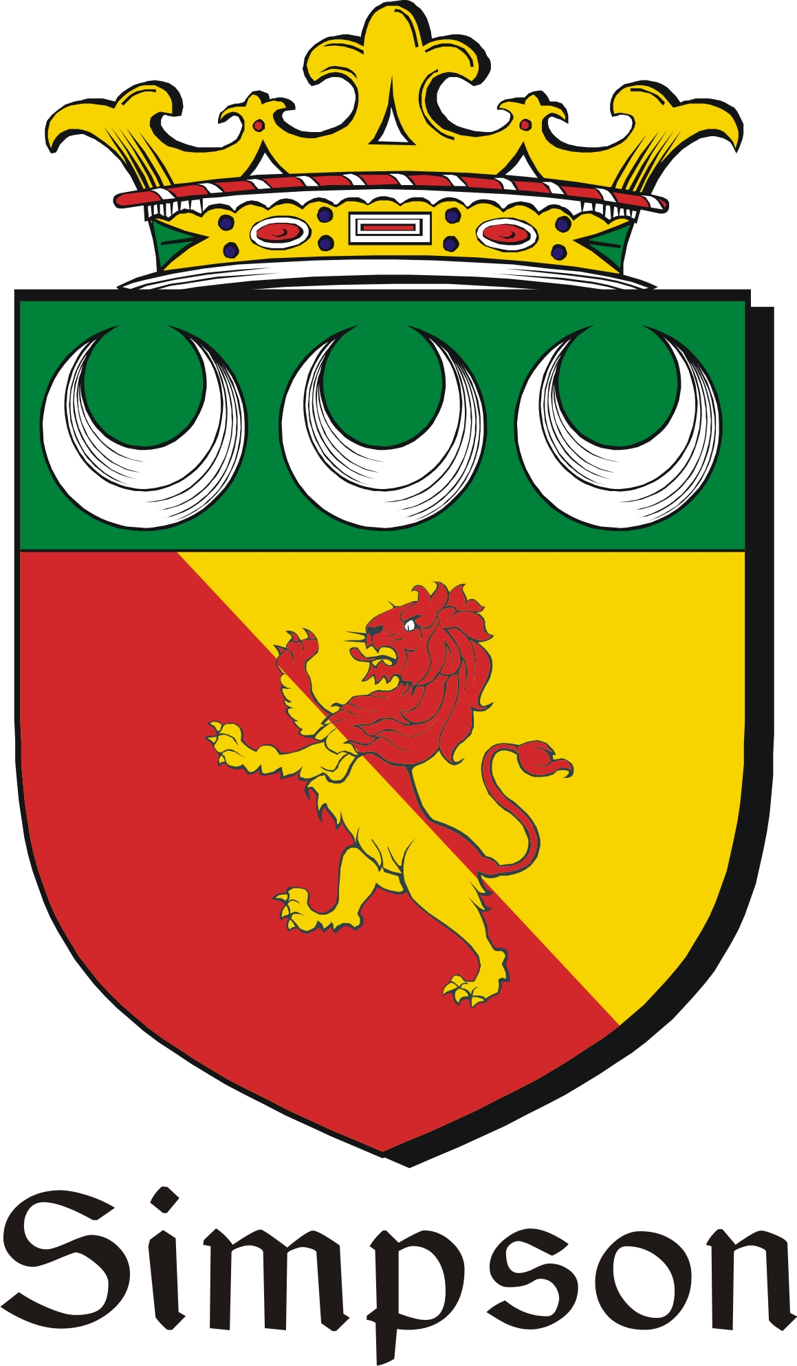 Thumbnail Simpson Family Crest / Irish Coat of Arms Image Download