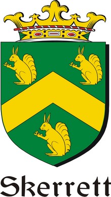 Thumbnail Skerrett Family Crest / Irish Coat of Arms Image Download
