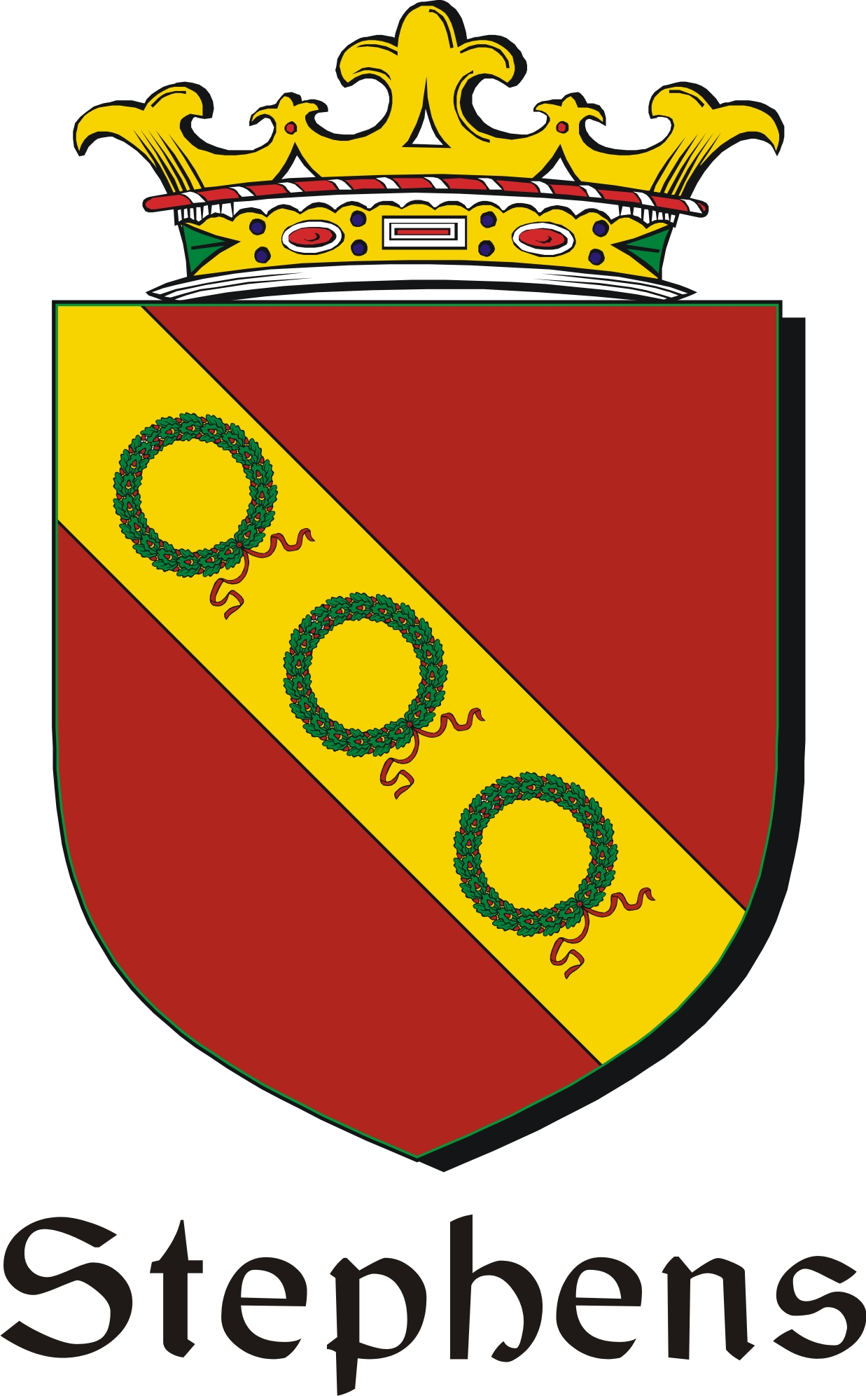 Thumbnail Stephens Family Crest / Irish Coat of Arms Image Download