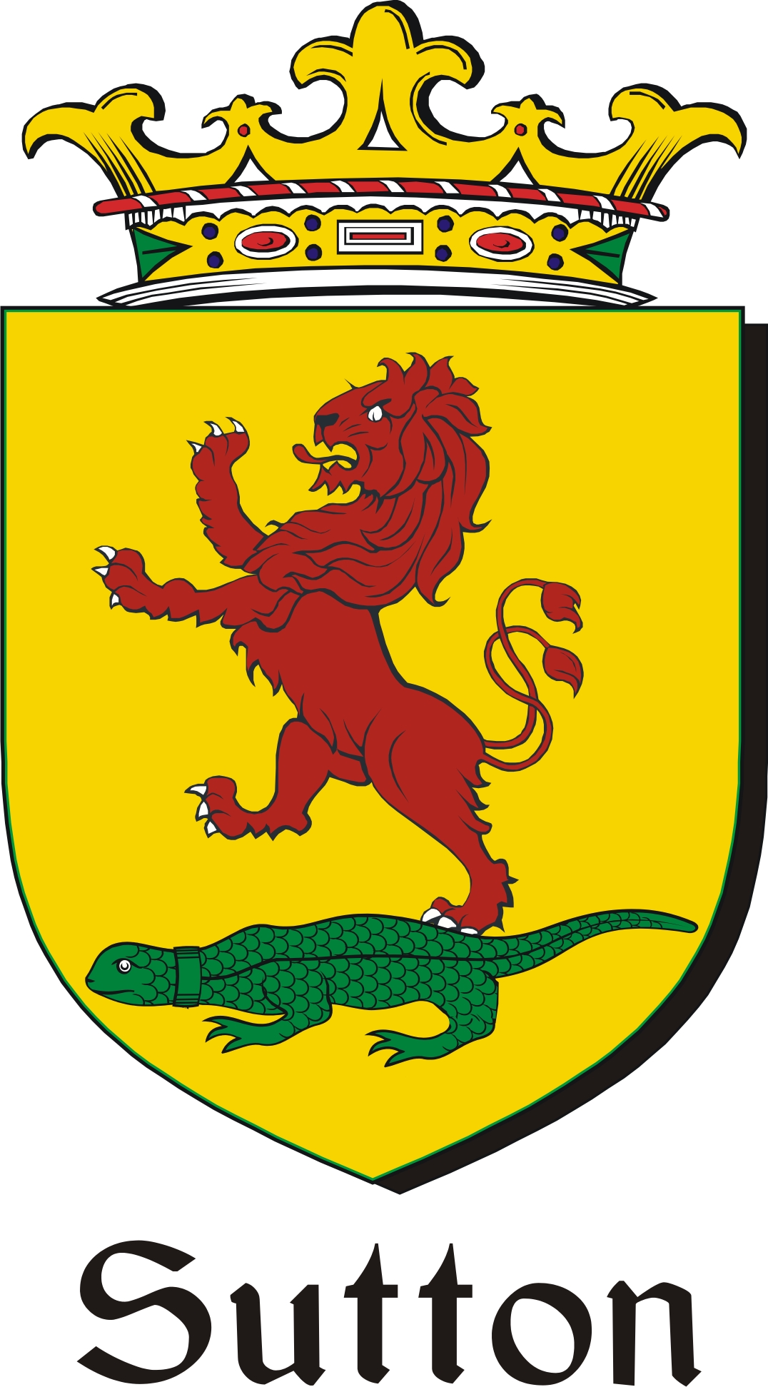 Thumbnail Sutton Family Crest / Irish Coat of Arms Image Download