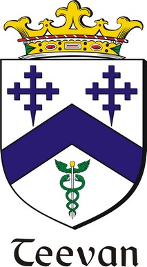 Thumbnail Teevan Family Crest / Irish Coat of Arms Image Download