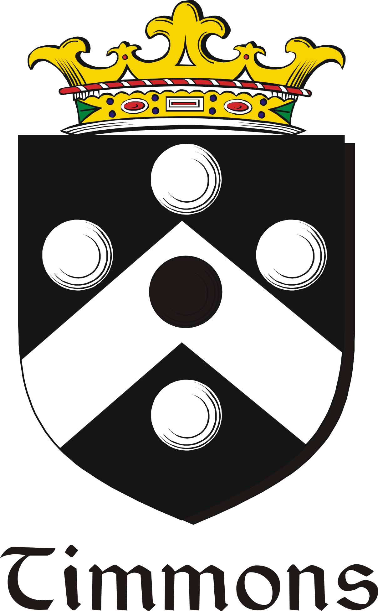 Thumbnail Timmons Family Crest / Irish Coat of Arms Image Download