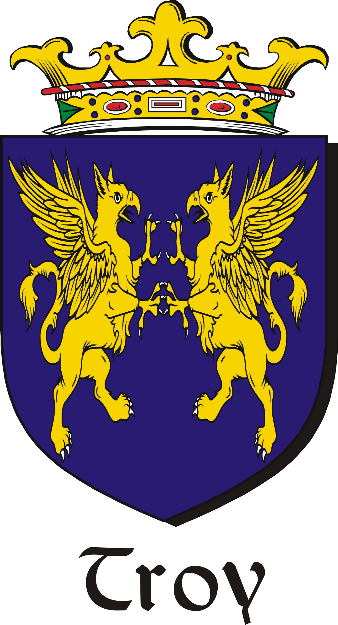 Thumbnail Troy Family Crest / Irish Coat of Arms Image Download