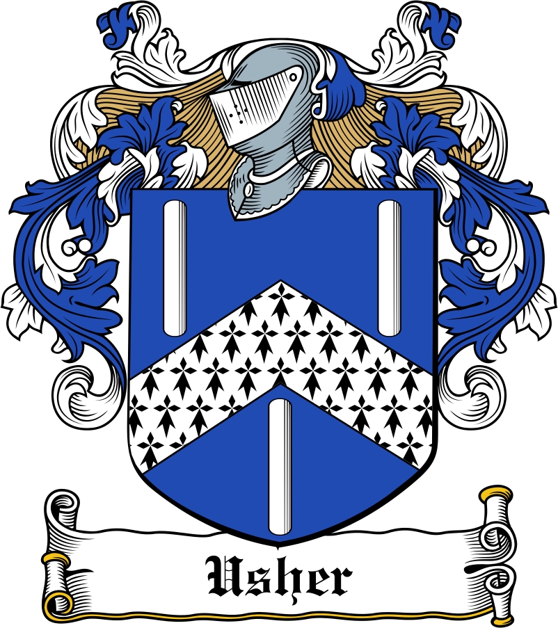 Thumbnail Usher Family Crest / Irish Coat of Arms Image Download