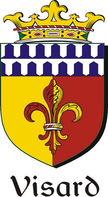 Thumbnail Visard Family Crest / Irish Coat of Arms Image Download