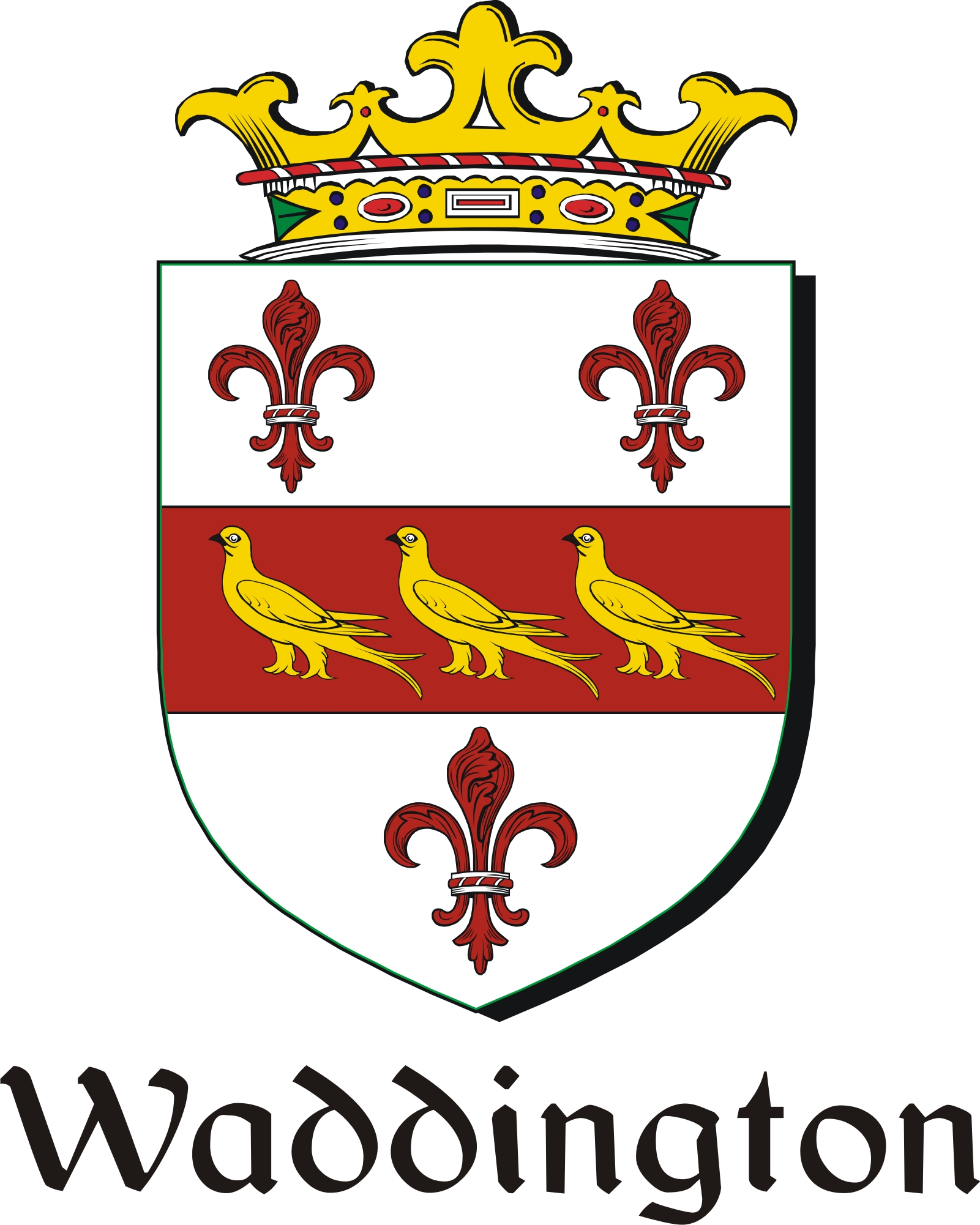 Thumbnail Waddington Family Crest / Irish Coat of Arms Image Download