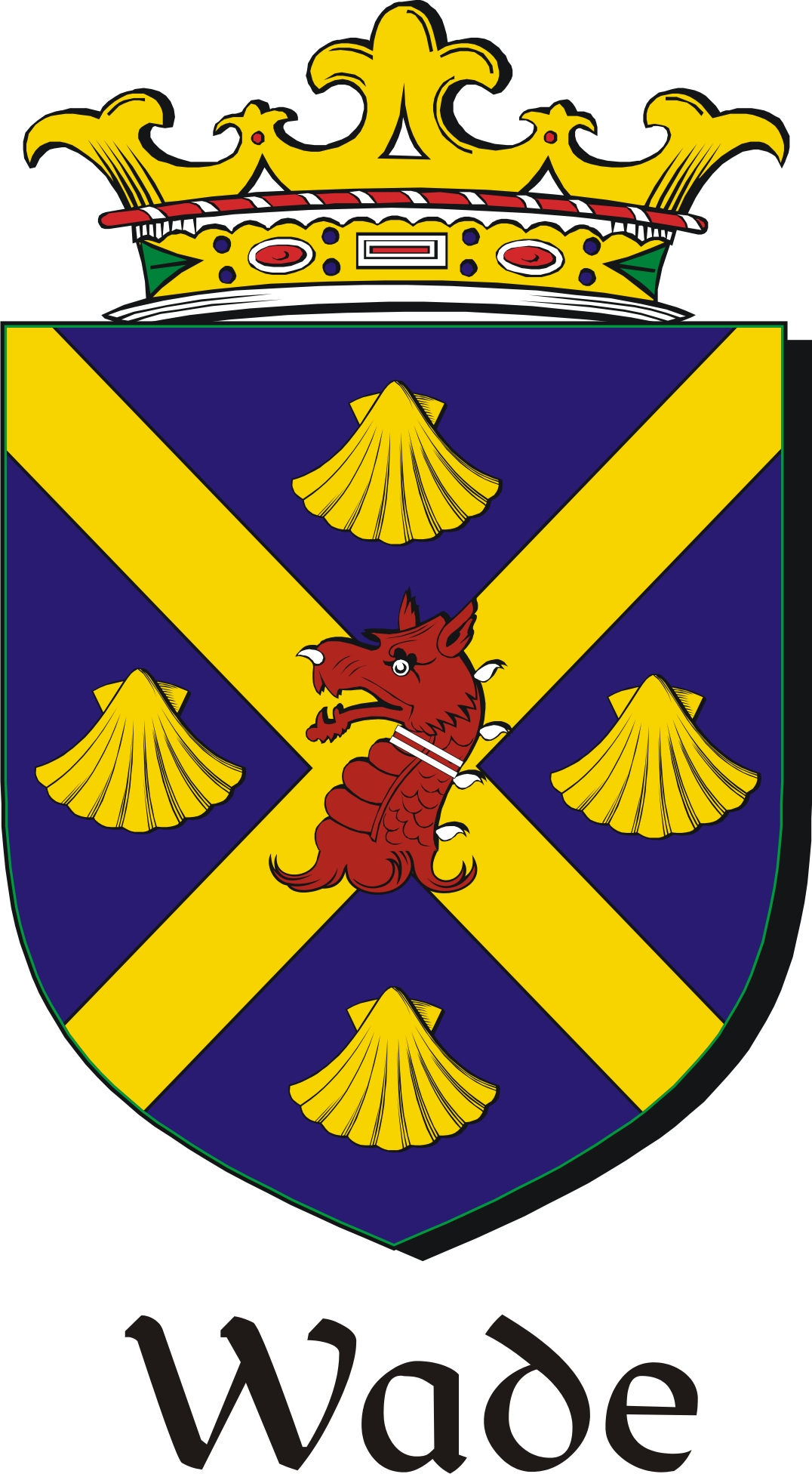 Thumbnail Wade Family Crest / Irish Coat of Arms Image Download