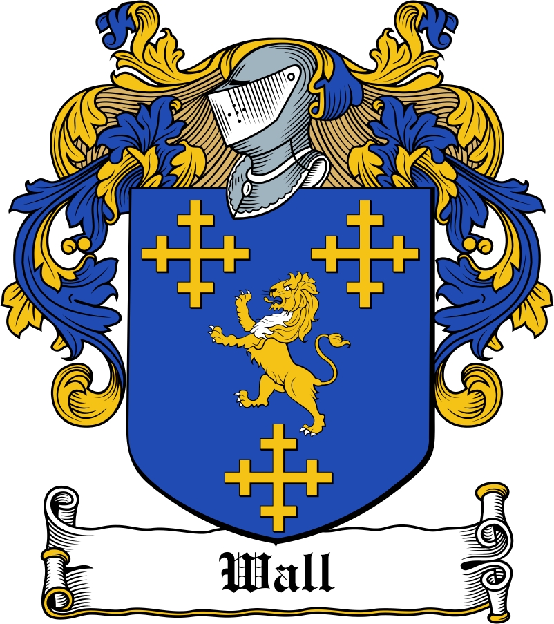 Thumbnail Wall Family Crest / Irish Coat of Arms Image Download