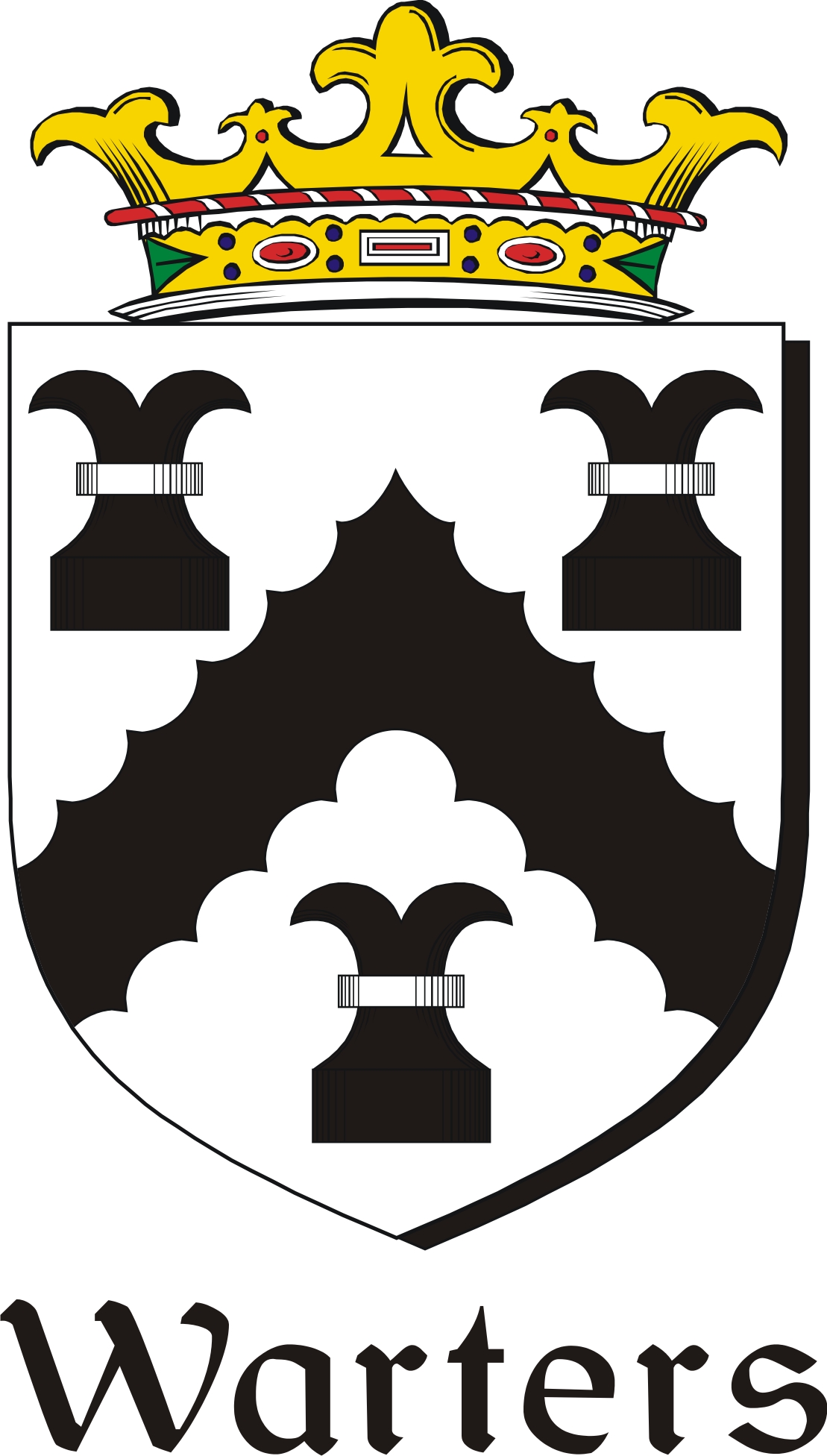 Thumbnail Warters Family Crest / Irish Coat of Arms Image Download