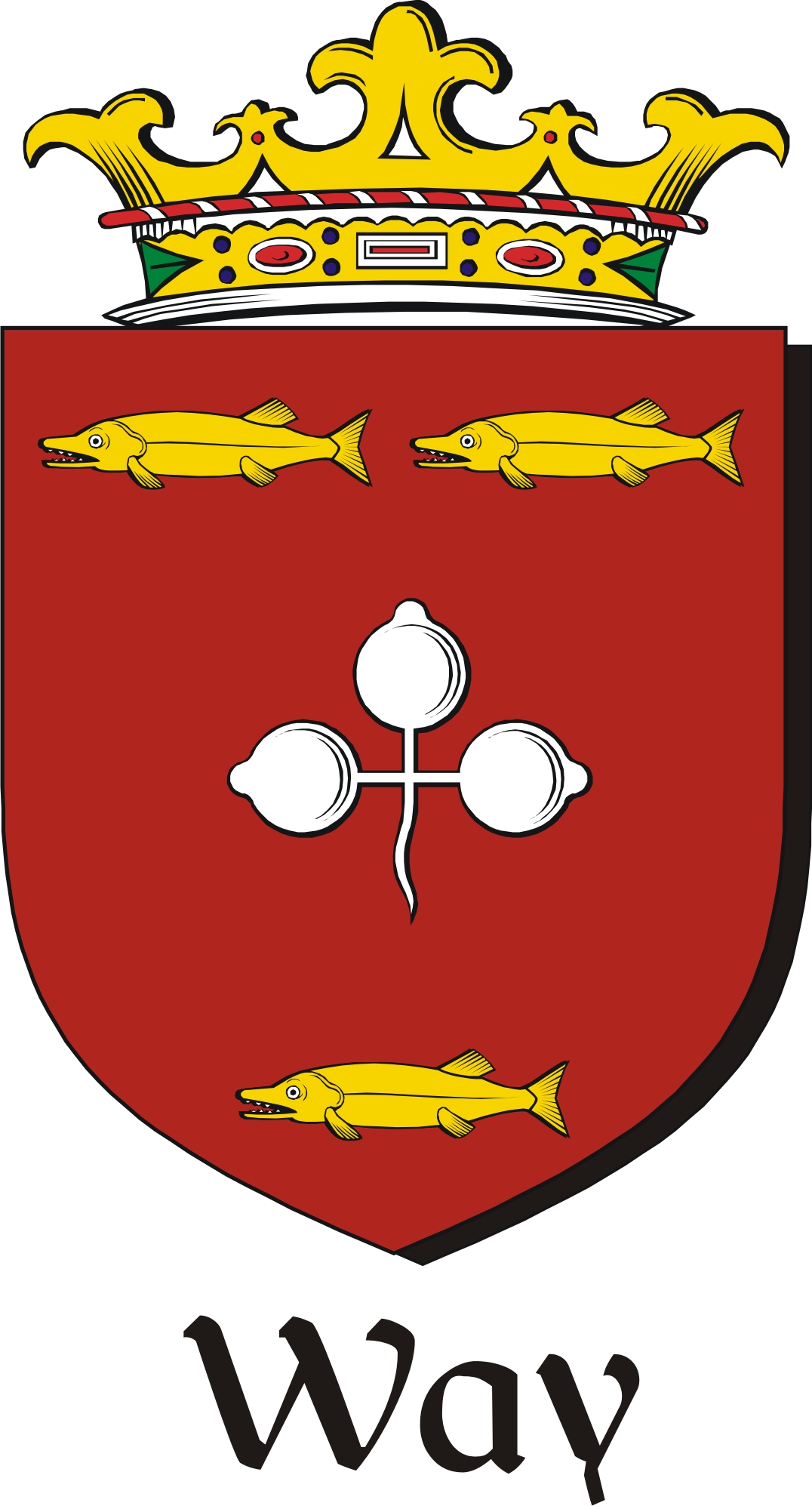 Thumbnail Way Family Crest / Irish Coat of Arms Image Download