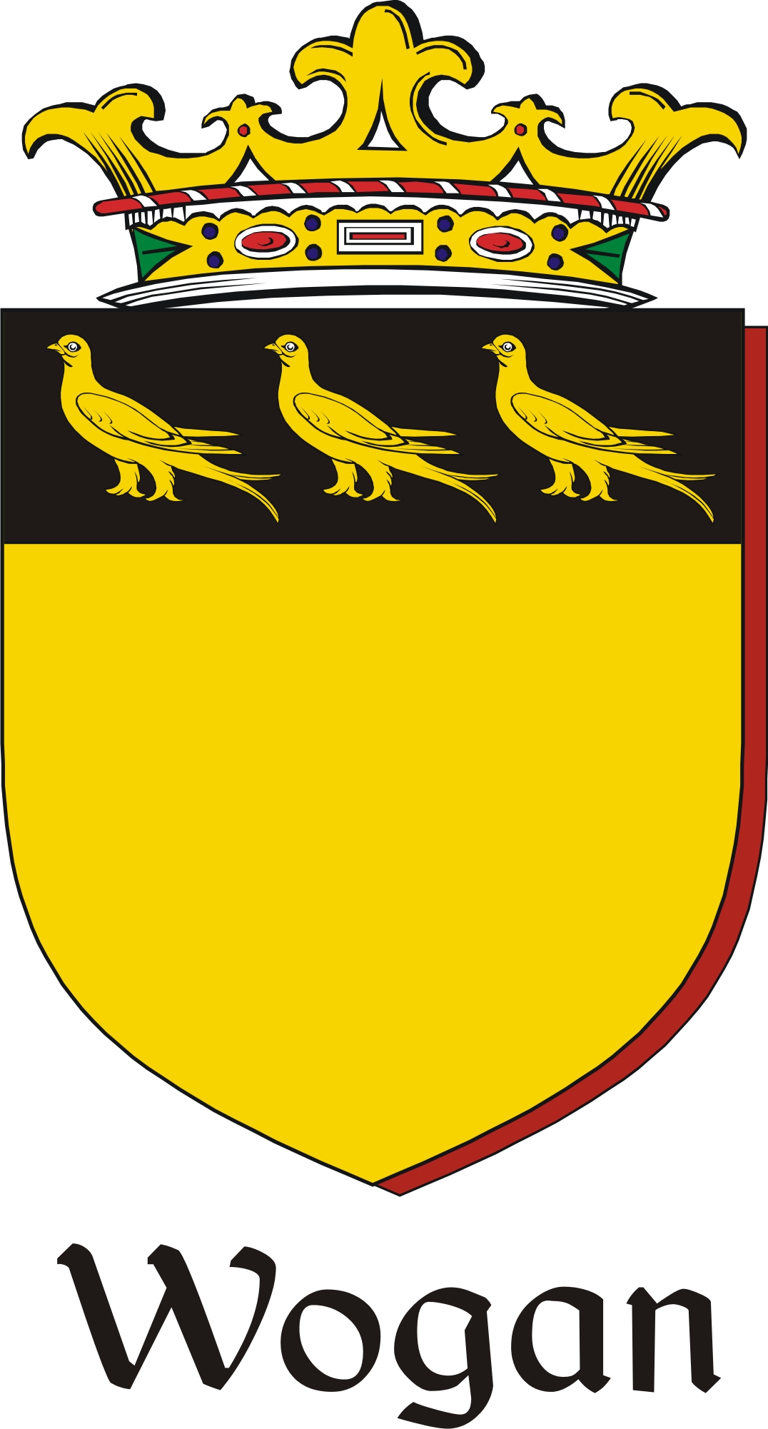 Thumbnail Wogan Family Crest / Irish Coat of Arms Image Download