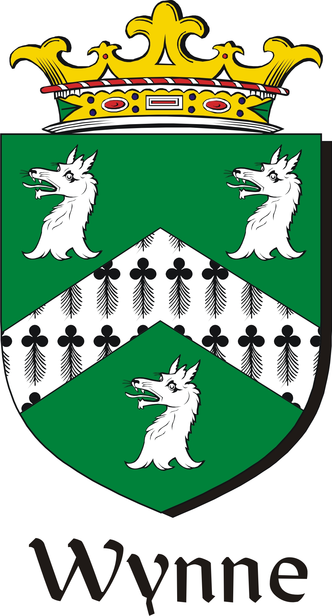 Thumbnail Wynne Family Crest / Irish Coat of Arms Image Download
