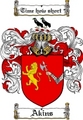Thumbnail Akins Family Crest  Akins Coat of Arms
