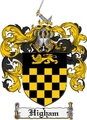Thumbnail Higham Family Crest Higham Coat of Arms Digital Download