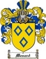 Thumbnail Menard Family Crest  Menard Coat of Arms