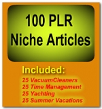 Thumbnail 100 PLR Niche Articles - With Private Label Rights