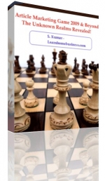 Thumbnail Article Marketing Game 2009 & Beyond - With Personal Use