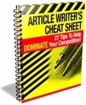 Thumbnail Article Writer‘s Cheat Sheet - With Private Label Rights