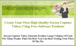 Thumbnail Learn How To Create Quality Screen Capture Videos - With Private Label Rights