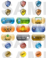 Thumbnail Delicious Button Graphics - With Private Label Rights